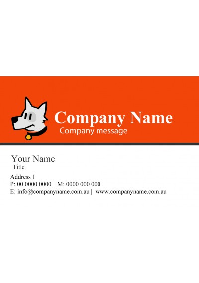 Orange Vet Business Card